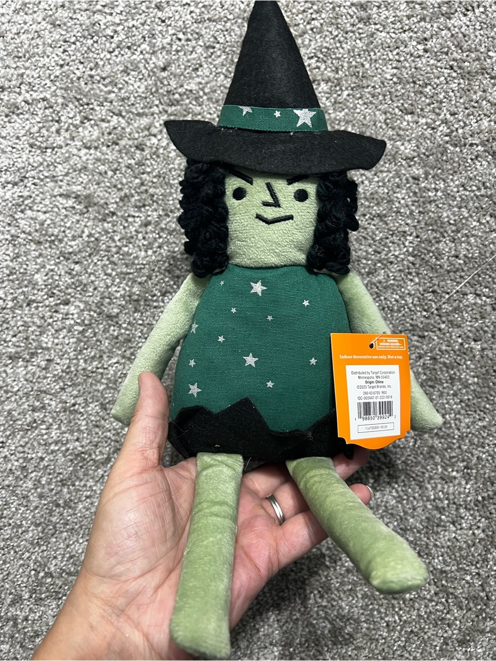Target Hyde & Eek! Knit Fabric Sitter Witch Halloween Doll Decor New